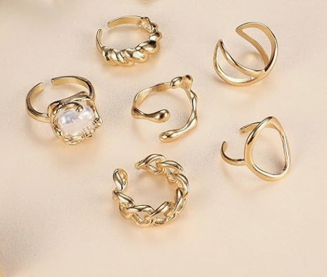 Gold Plated Ring Set