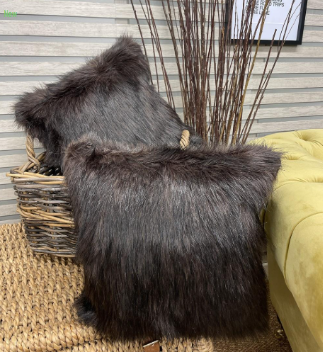 Faux Fur Throw Pillow